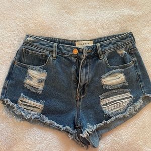 PACSUN High Rise Festival Short in Size 26 (Blue)